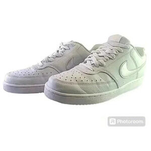 Nike Court Vision Low Womens Size 11 Shoes Mens Size 9 Pure Platinum Silver
